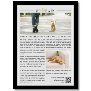 Gift for Dog Owner: A framed recognition