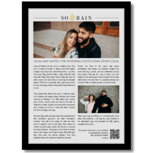 Gift for a Wedding Couple: A framed recognition