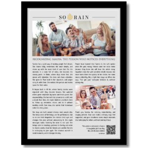 Gift for anyone: A framed recognition