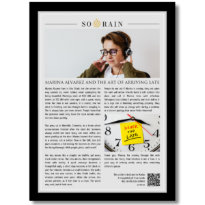 Gift for someone Always Late: A framed recognition