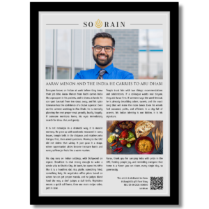 Gift for someone from India: A framed recognition