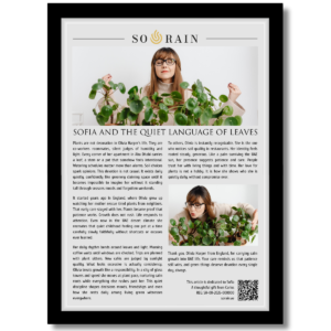 Gift for a Plant Lover: A personalized framed article