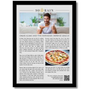 Gift for Pizza Lover: A framed recognition