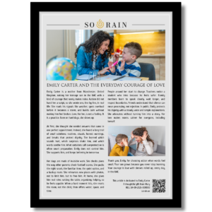 Gift for a Mother with an Autistic son: A framed recognition