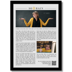 Gift for a Teacher: A framed recognition