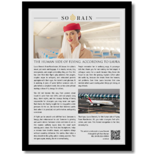 Gift for Flight attendant: A framed recognition