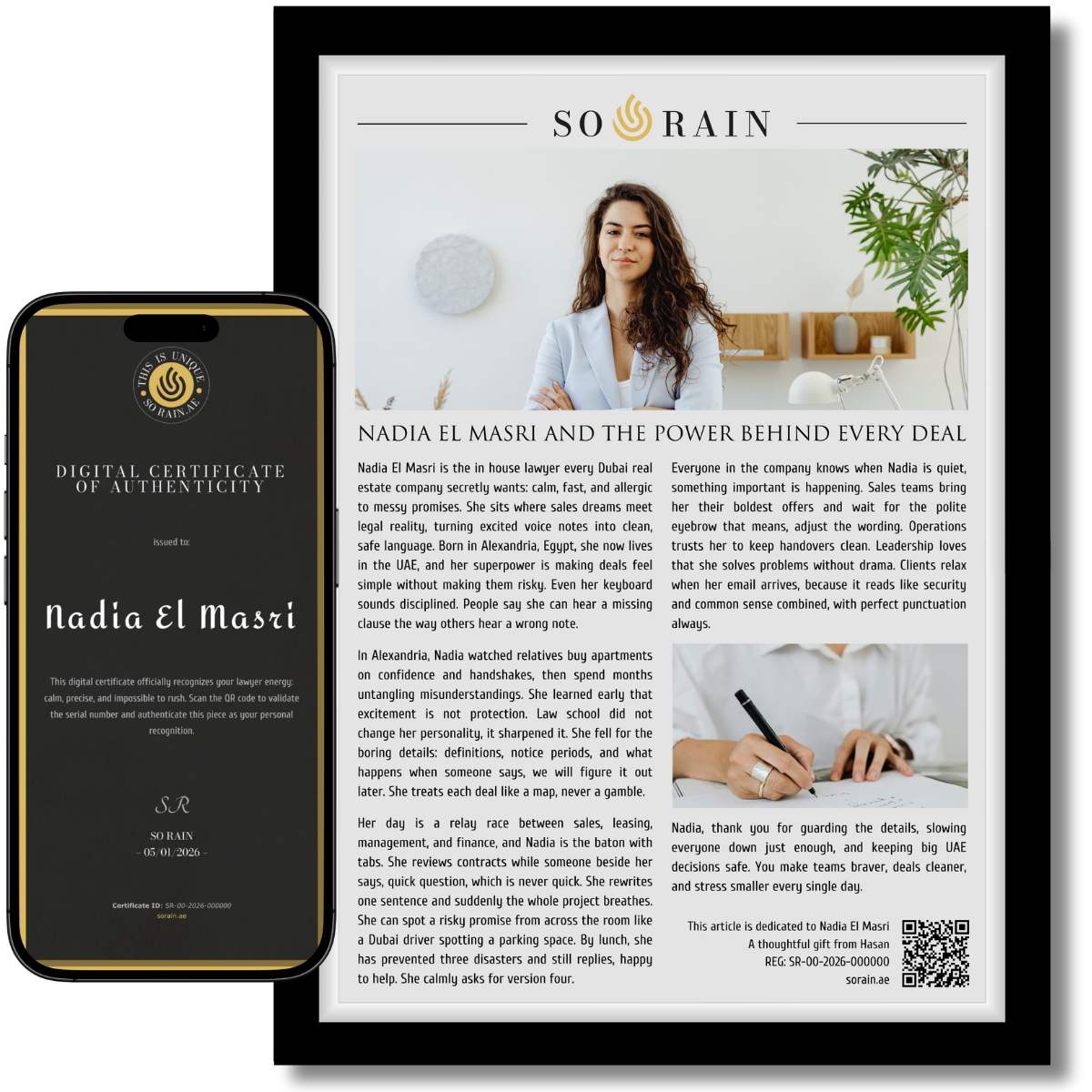 Gift for a Lawyer: A framed recognition