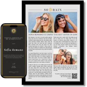 Gift for a Sister-in-Law: A framed recognition