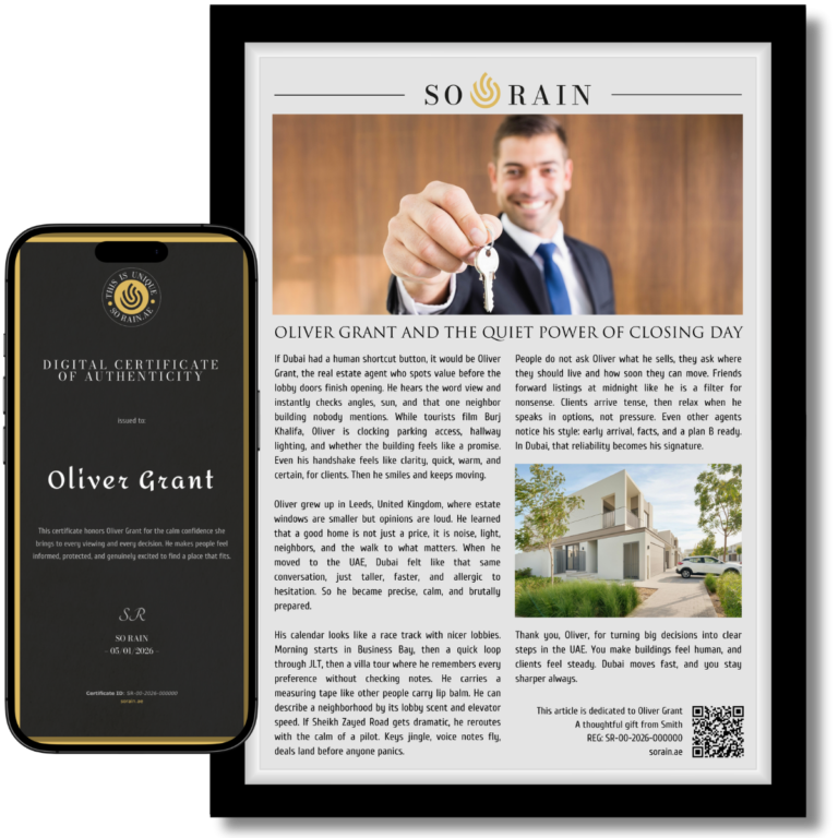 Gift for a Real Estate Agent: A framed recognition