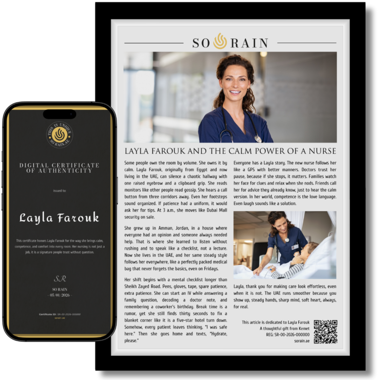 Gift for a Nurse: A framed recognition