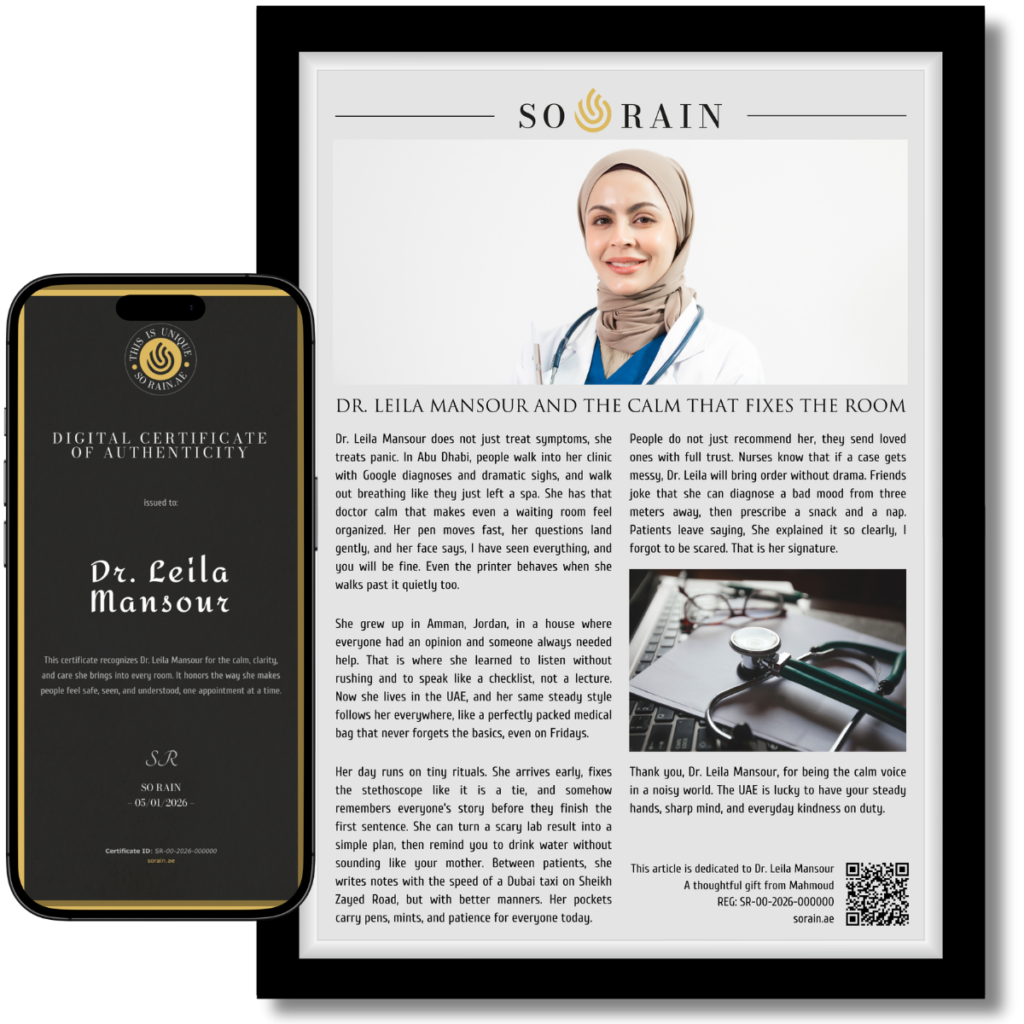 Gift for a Doctor: A framed recognition