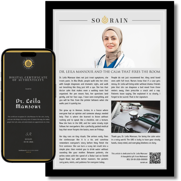 Gift for a Doctor: A framed recognition