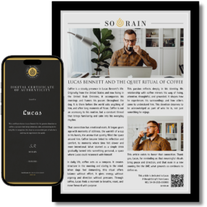 Gift for an Espresso lover: A framed recognition