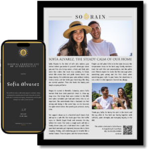 Gift for my Wife: A framed recognition