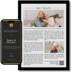 Gift for parents together: A framed recognition