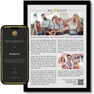 Gift for anyone: A framed recognition