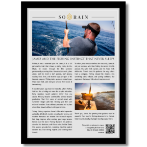 Gift for a Fishing Lover: A personalized framed article